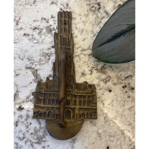 unique Vintage Brass Door Knocker Arm Hammer Church Building Masonic? Decor
